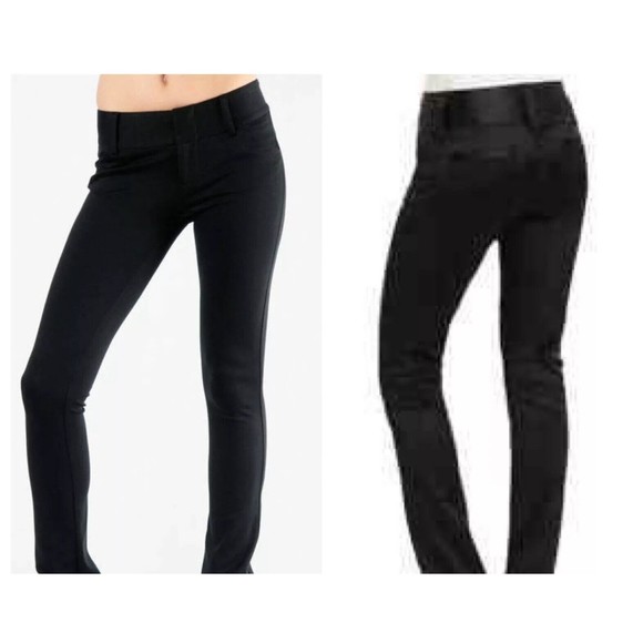 $264 ALICE + OLIVIA Stacey Bendet Size 8 Andrew Skinny Ponte Trouser Pant Black